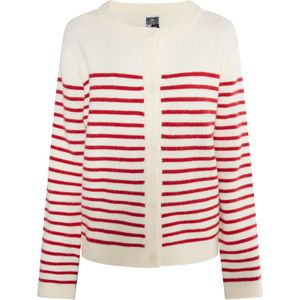 DreiMaster Maritim Gebreid vest  rood / offwhite