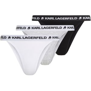 Karl Lagerfeld String  grijs gemêleerd / zwart / wit