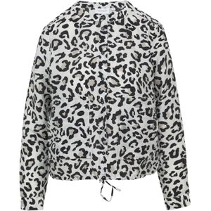 comma - Blouse - Lange Mouwen - Ronde Hals - Gestructureerd