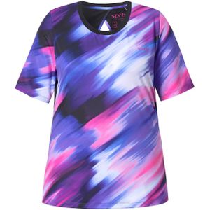 Ulla Popken Shirt  blauw / donkerblauw / rosa / zwart