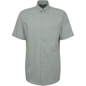 Seidensticker - Businessoverhemd - Sage Green - Regular 1/2 Button-down Kraag Structuur