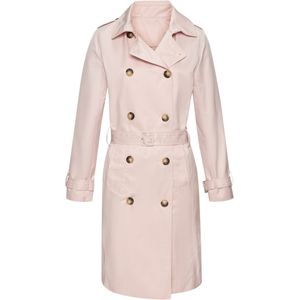 Lascana - Trenchcoat - Poederroze - Met Pas - Onderhoudsvriendelijke Materiaalmix