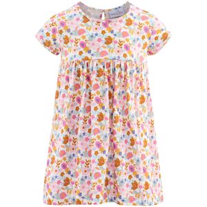 happy girls - Jurk - Lichtblauw - Jersey - Bloemenprint - Knielengte