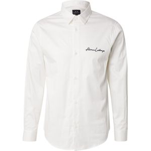 Armani Exchange - Heren Essential - Overhemd - Wit - Logo Signature - Regular Fit