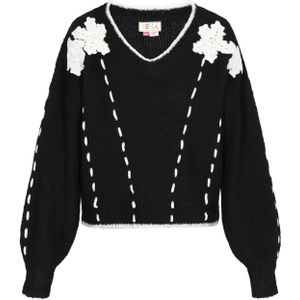 IZIA Oversized trui  zwart / wit