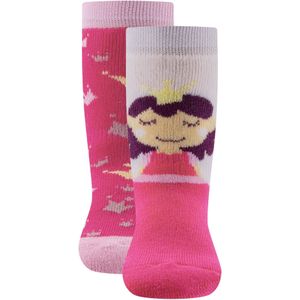 EWERS Sokken 'Prinzessin'  donkeroranje / pink / fuchsia