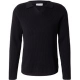 Relaxed fit pullover met structuurmotief