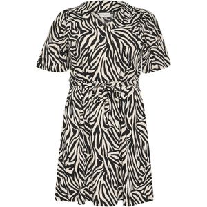 KAFFE CURVE Jurk 'Elisy'  beige / zwart