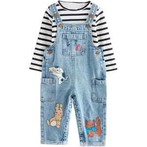 Next Set  blauw denim / bruin / zwart / wit