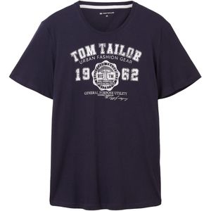 TOM TAILOR Shirt  donkerblauw / wit