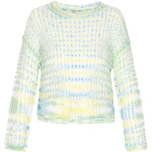 IZIA Trui 'Fashion Look'  blauw / geel / groen / wit