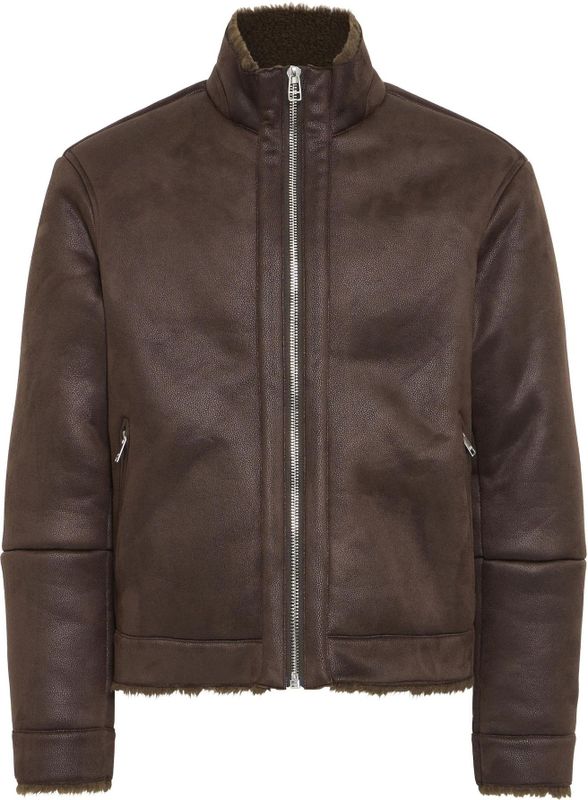 Casual Friday - MACKSEN - Herenjack - Leerlook - Opstaande Kraag