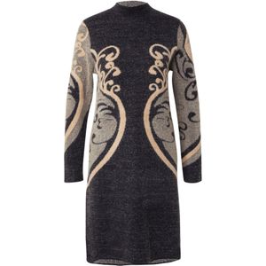 Derhy Gebreide jurk 'CALYPSO'  beige / taupe / zwart gemêleerd