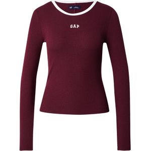 GAP Shirt  bordeaux / wit