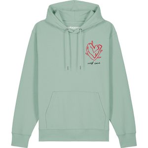 Watapparel Sweatshirt 'Self Love'  mintgroen / kreeft / zwart