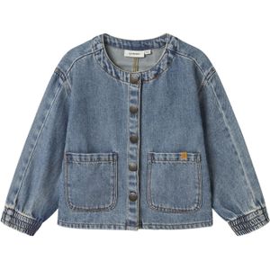 Denim - Overhemd - Blauw - Lange Mouwen - Drukknopen - Blousekraag