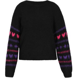 MYMO Trui 'Young Fashion'  lila / pink / zwart