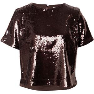 MORE & MORE Blouse 'Sequin Blouse'  karamel