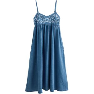 Next Zomerjurk 'Cornelli'  blauw denim / wit