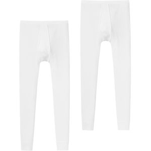 Schiesser - Lange Onderbroek - Wit - Original Doppelripp