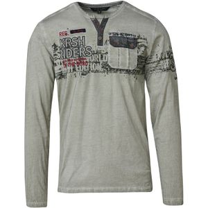 KOROSHI Shirt  kaki / rood / zwart