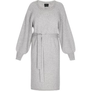 DreiMaster Klassik Gebreide jurk  lichtgrijs