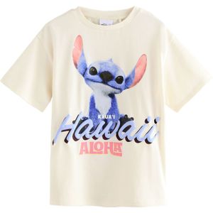Next Shirt 'Disneys Lilo & Stitch'  hemelsblauw / zalm roze / zwart / offwhite