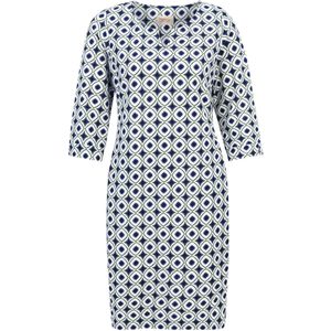 Cartoon Jurk  donkerblauw / mintgroen / appel / zwart