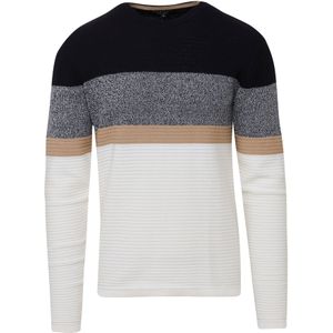 KOROSHI Trui  camel / navy / grijs gemêleerd / offwhite