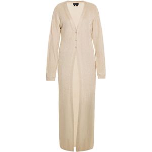 NAEMI - Gebreid Vest - Ivoor - Lange Mouw - V-hals