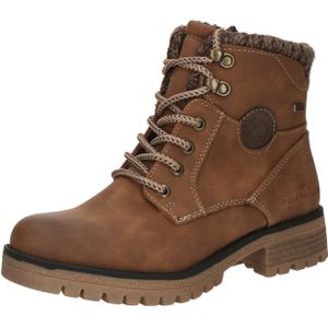 TOM TAILOR Veterlaarsjes  crème / cognac / zwart