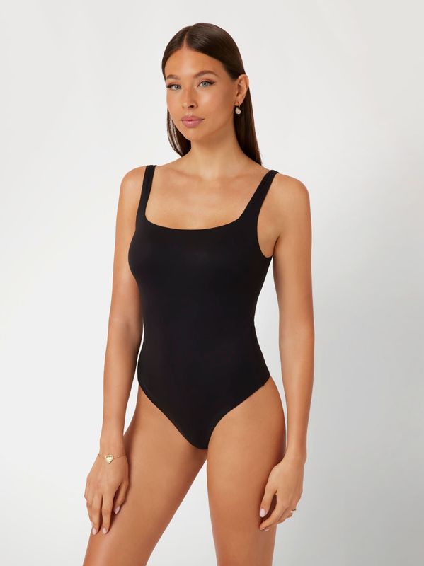 Eveline - Bodysuit - Jersey - Logoprint - Vierkante Hals - Zonder Mouwen - Regular Fit