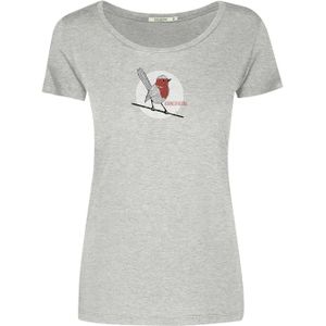 GREENBOMB Shirt 'Animal Koernerfreund'  grijs gemêleerd / wit