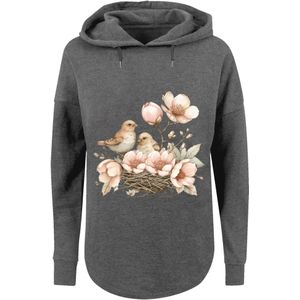 F4NT4STIC Sweatshirt 'Vogelnest Blumen'  beige / bruin / grijs / rosa