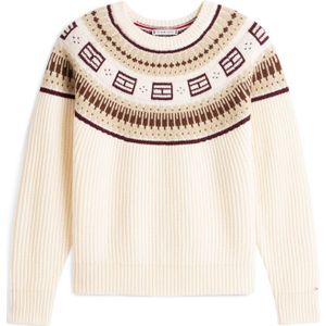 TOMMY HILFIGER Trui  beige / chocoladebruin / mokka