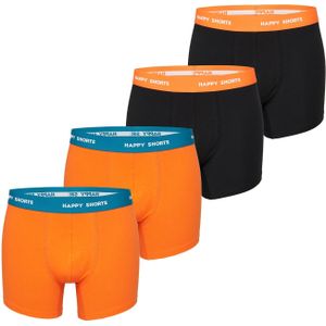 Happy Shorts Boxershorts  azuur / oranje / zwart / wit