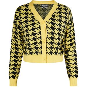 ROCKEASY Gebreid vest  geel / zwart