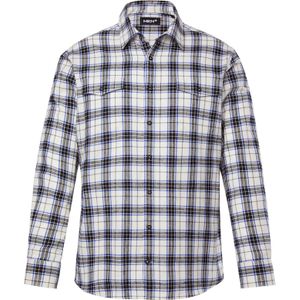 Men Plus Overhemd  grijs / zwart / wit