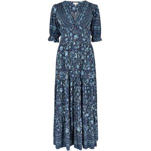 Apricot Jurk 'Sarasa'  navy / azuur / lichtblauw / wit