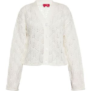 swirly Gebreid vest  wit