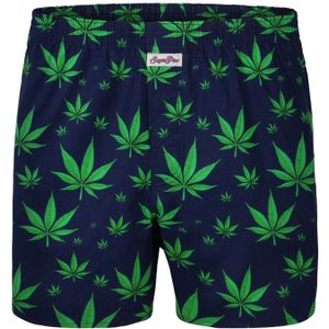 Sugar Pine Boxershorts ' Hanf '  donkerblauw / grasgroen