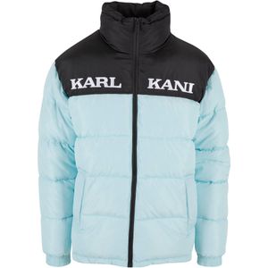 Karl Kani Winterjas 'Retro Essential'  lichtblauw / zwart / wit