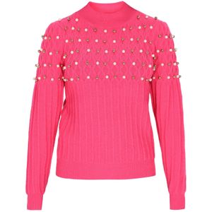 faina Trui  goud / fuchsia / parelwit