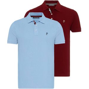 Jacey Quinn Shirt  blauw / wijnrood / wit