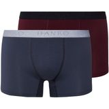Hanro - Essentials - Boxershorts - Blauw - Grijs - Bordeaux - Zwart - 2 Pack