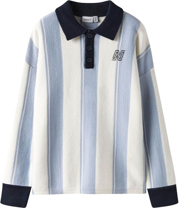 NAME IT Shirt  lichtblauw / zwart / wolwit