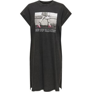 ONLY Jurk 'ONLLUCY'  lichtgrijs / rosa / zwart