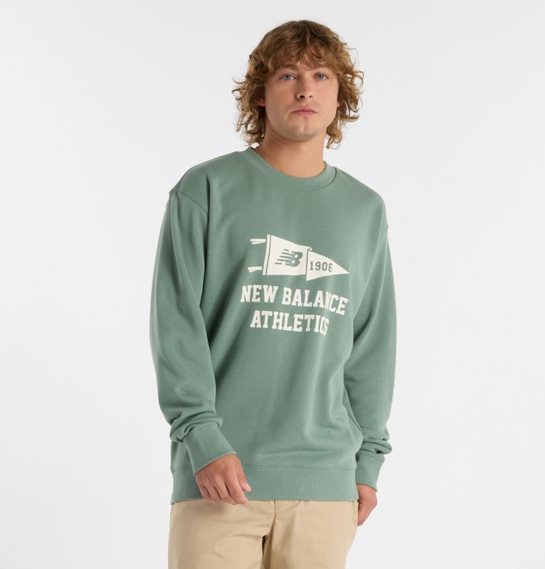 New Balance - Varsity Pennant - Sweatshirt - Grijs - Katoen