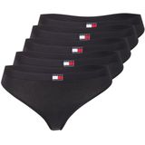 Tommy Hilfiger - FLAG THONG - Tanga - Zwart - Set van 5 stuks