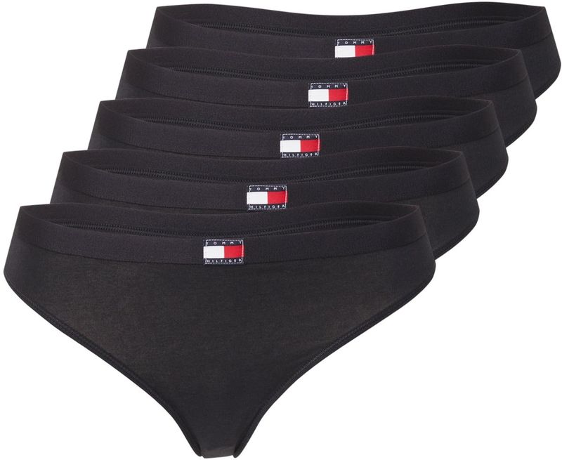 Tommy Hilfiger - FLAG THONG - Tanga - Zwart - Set van 5 stuks